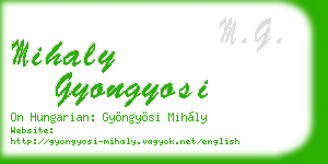 mihaly gyongyosi business card