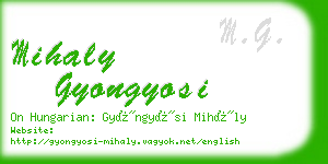 mihaly gyongyosi business card